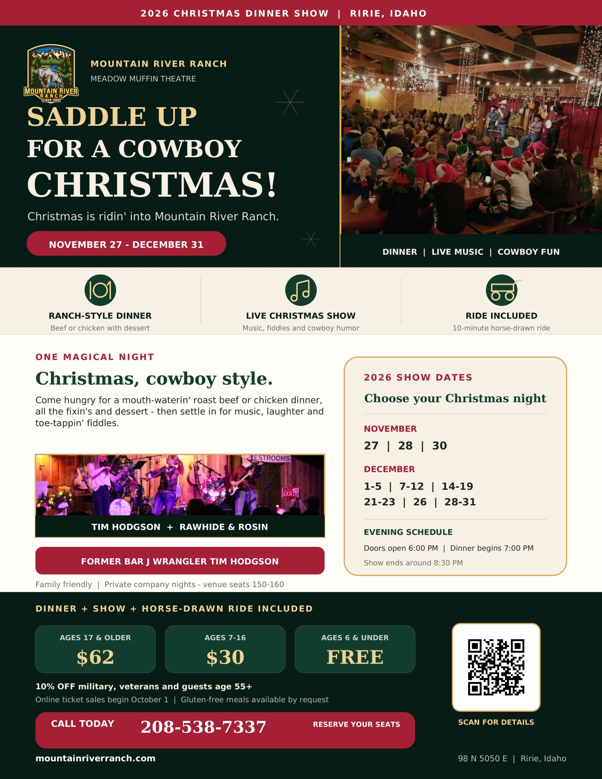 12/30/26 - 2026 Christmas Dinner Show